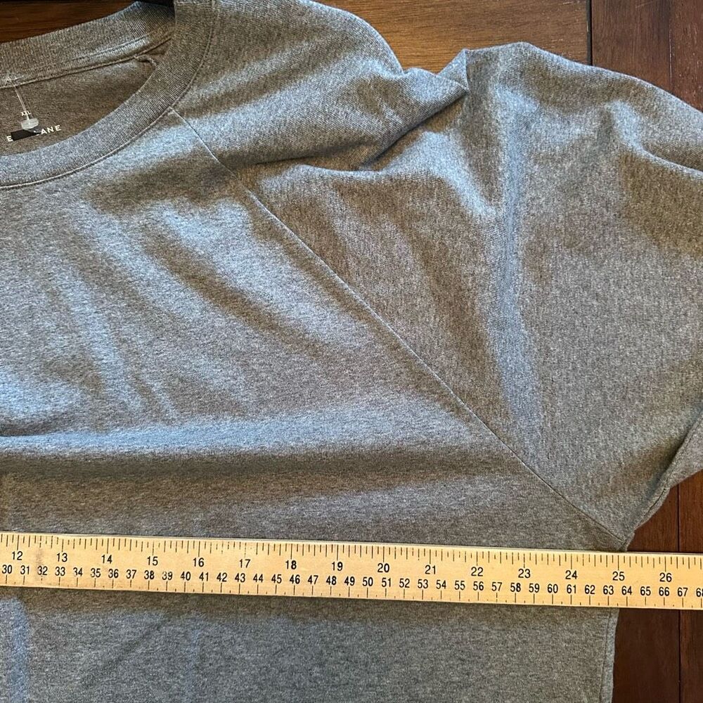Everlane $58 Raglan Crew Neck Long Sleeve T Shirt Gray Men’s XXL NEW - Picture 8 of 9